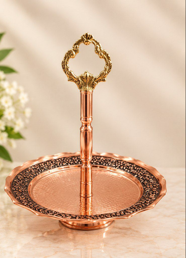 شیرینی خوری دوطبقه مسی