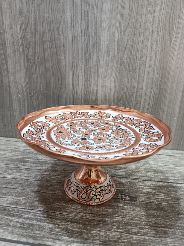 شیرینی خوری مسی گل نقره
