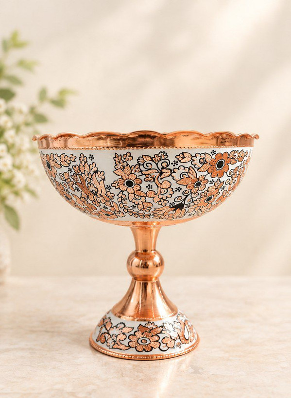 میوه خوری مسی گل نقره