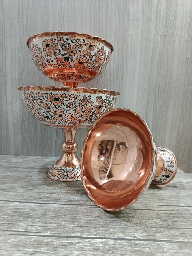 میوه خوری مسی گل نقره