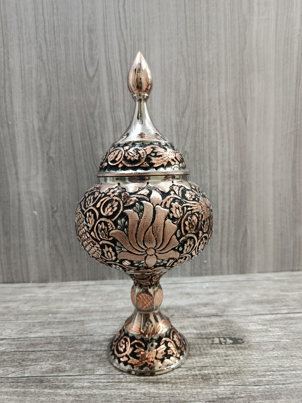 شکلات خوری مسی قلمکاری و تراش